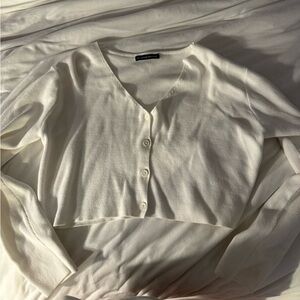 Brandy Melville white cropped cardigan